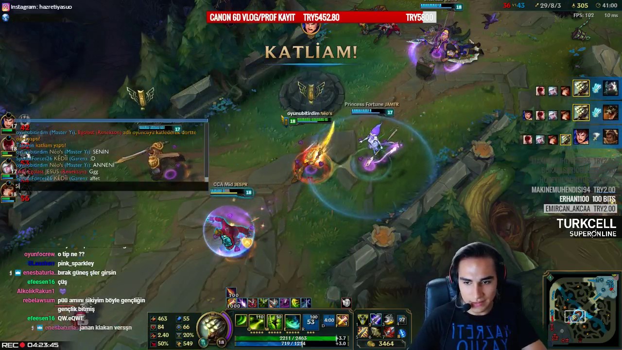HAZRETİ YASUO PENTA &Ccedil;ALDIRIYOR (ADALETİNİ SİKEYİM GAREN)