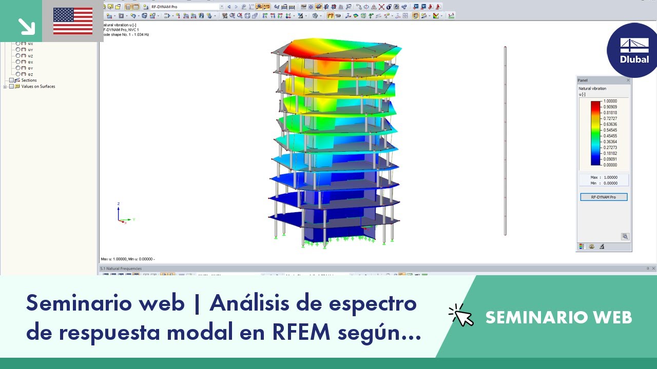 [EN] Seminario web | Análisis de espectro de respuesta modal en RFEM según NBC 2015