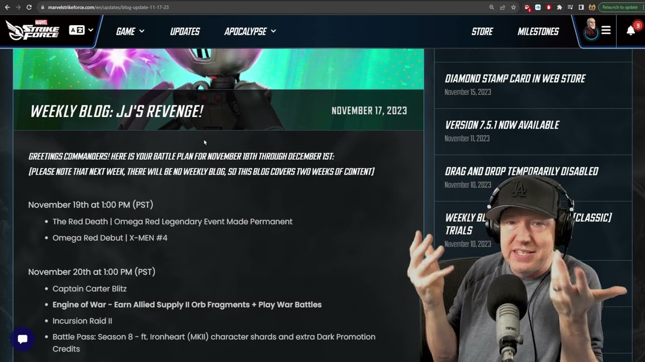 PLAYER APPRECIATION EVENT? GG CITY VILLIANS YUCK - BLOG POST - MARVEL STRIKE FORCE - MSF