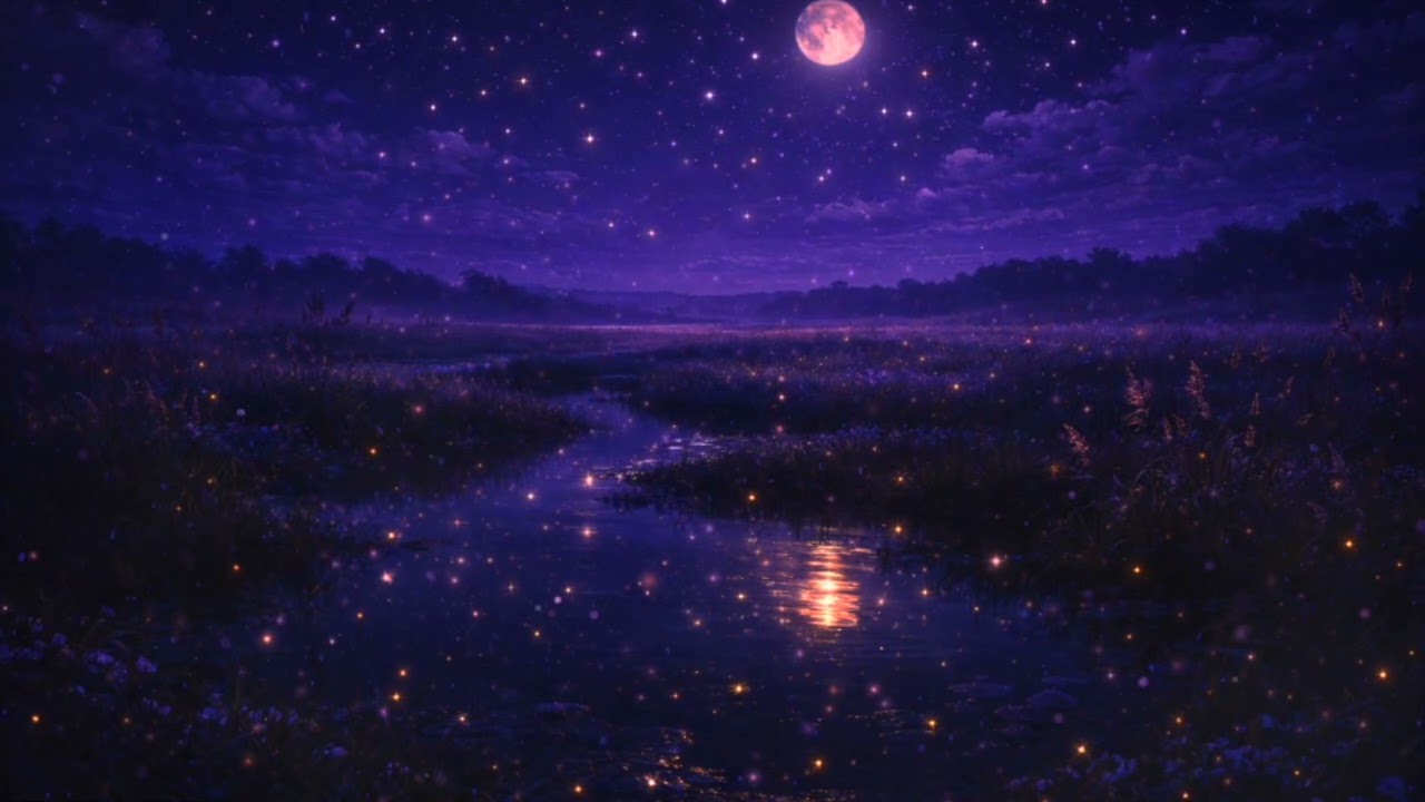 You Can Sleep Here Beneath a Hypnotic Starlit Meadow ✧ Melatonin Release & Insomnia Relief