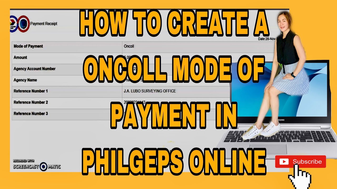 HOW TO CREATE AN ONCOLL MODE OF PAYMENT IN PHILGEPS ONLINE/Vidbiznegosyo