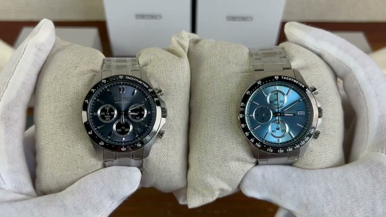 SEIKO SBTR029 Spirit Chronograph & SEIKO SBTR027 Spirit Chronograph comparison back to back