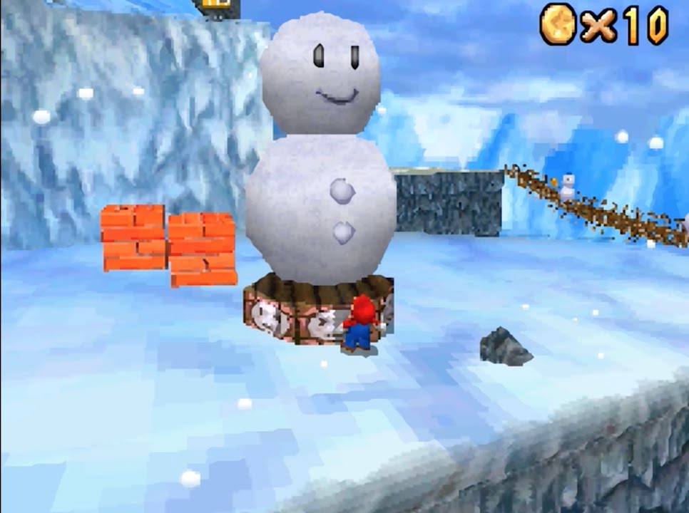 Super Mario 64 DS: Cool Cool Mountain (Snowman's Lost His Head) [HD]