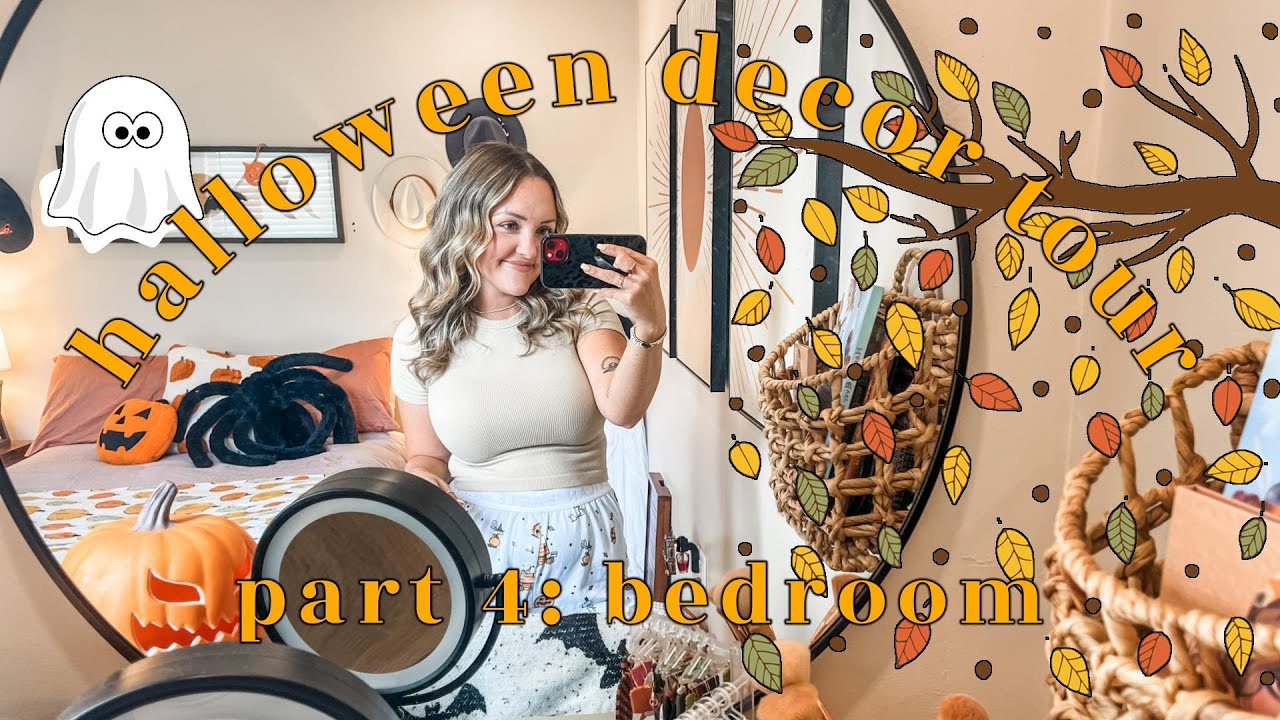 Halloween Decor Tour Part 4: Bedroom (classic, cozy, nostalgic, fall, Halloween, spooky decor)