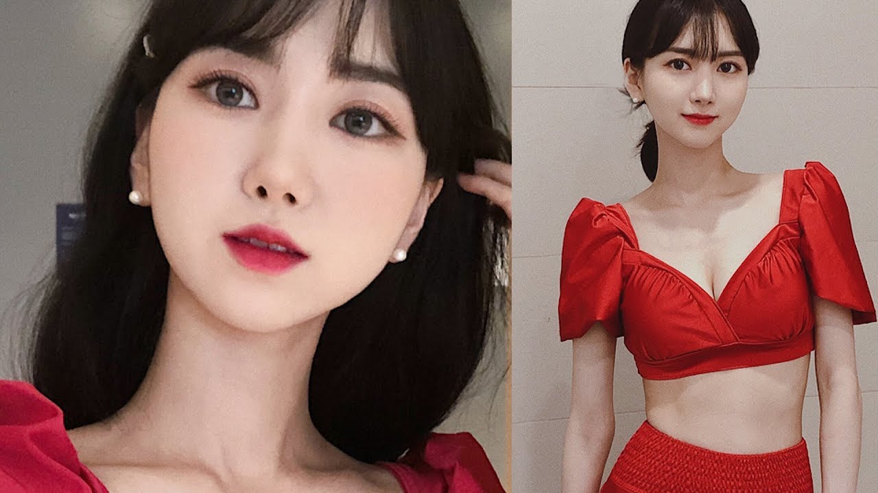 (eng) 인생비키니 👀 입고 데일리 워터프루프 메이크업 같이 준비해요!! 💋 호캉스 풀파티 즐기기 Waterproof Makeup in a red bikini!