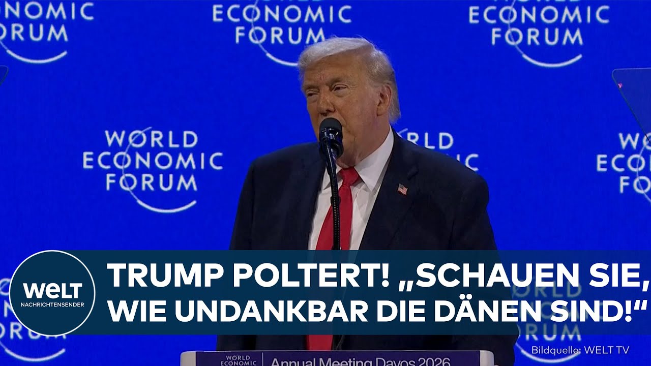 DAVOS: Trump poltert! – USA hätten Grönland zurückgegeben! – „Die Dänen sind undankbar!“