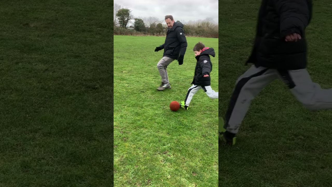 Playing football