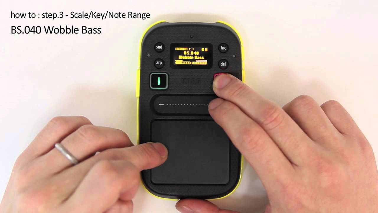 KORG how to kaossilator 2 : step.3 - Scale/Key/Note Range