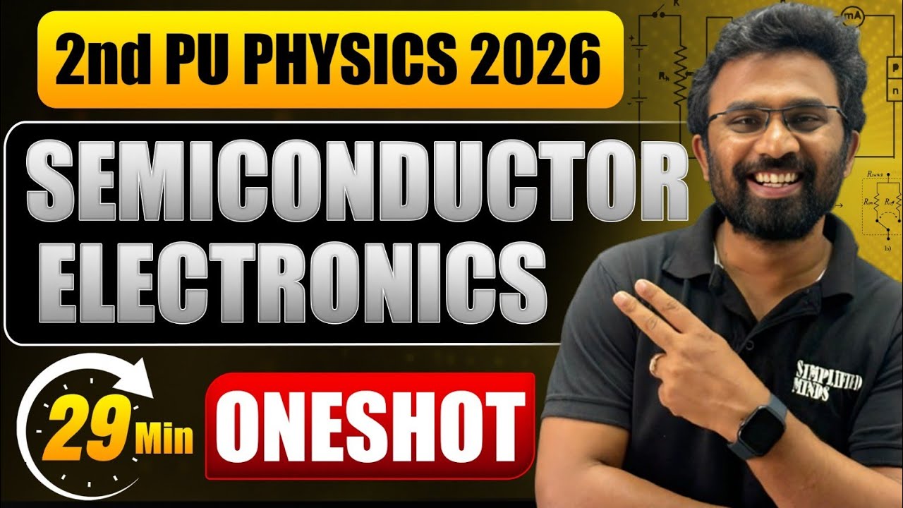 2ndPU Physics 2026 | Semiconductors Oneshot | All Important Questions with Answers