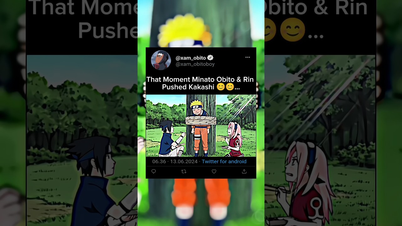 Minato Obito & Rin pushed Kakashi #narutoedits #narutoanimeshorts #shorts #narutoshippudenshort