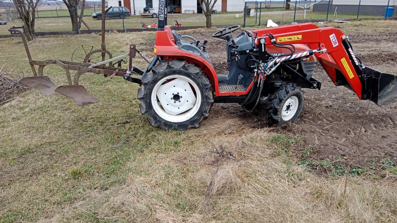 pług konny po przeróbce 2 skiby mini traktorek 4x4