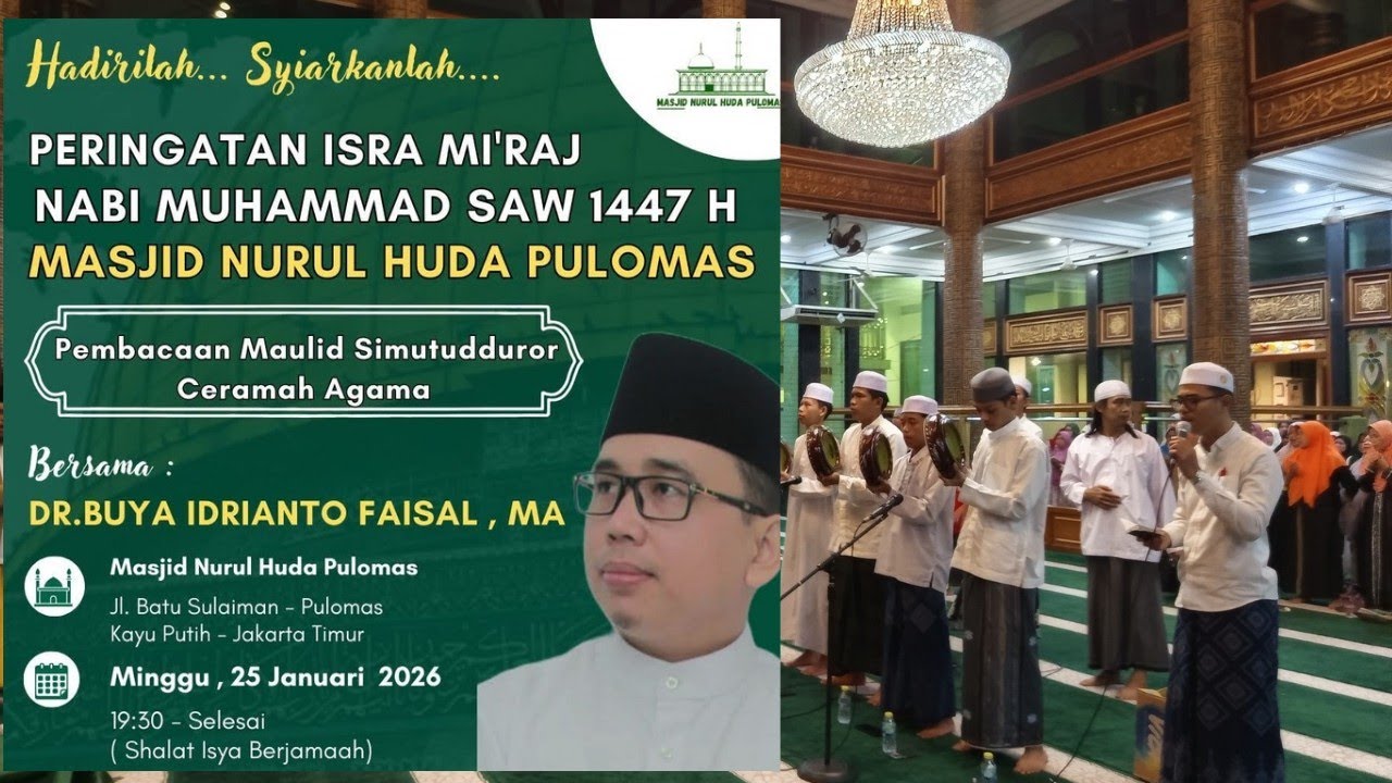 Rutinan Majelis shalawatan dan sekaligus peringatan Isra Mi'raj Nabi Agung Muhammad SAW MNH