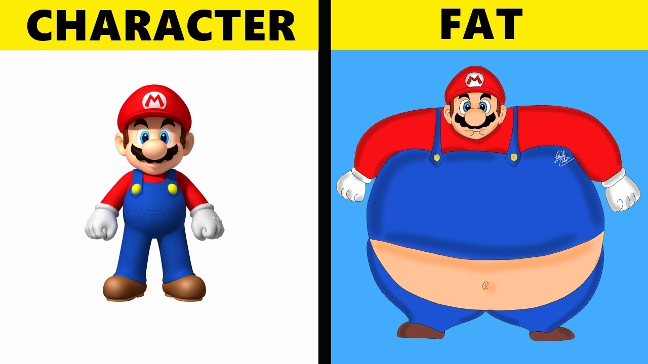 SUPER MARIO CHARACTERS FAT VERSION