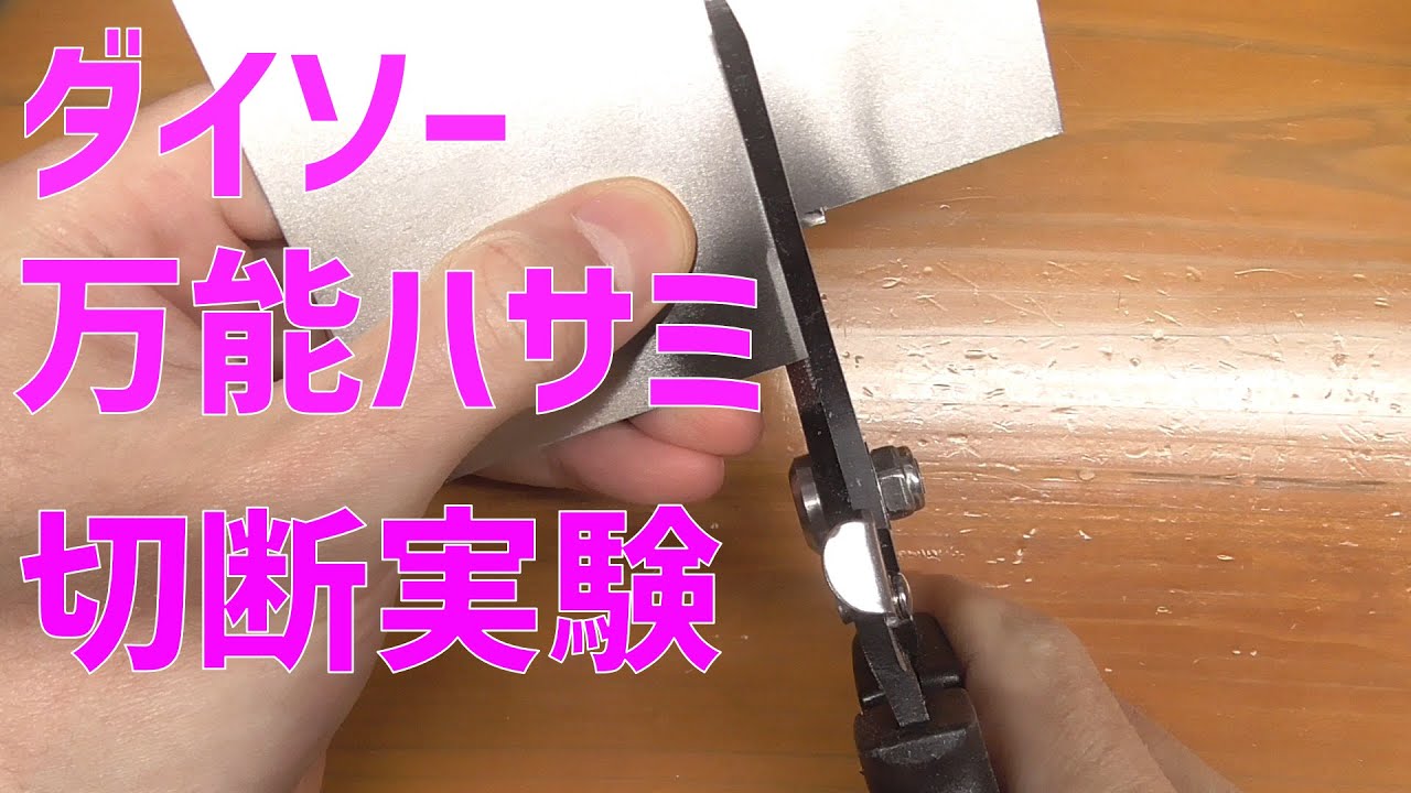 ダイソーの万能ハサミで切断実験