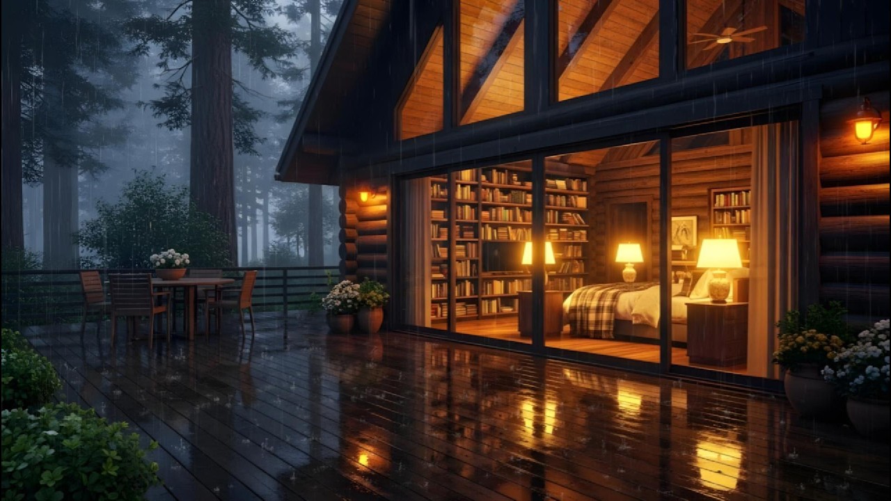12 Hours Gentle Rain at Night 🌧️ | Calm Your Mind & Sleep Instantly