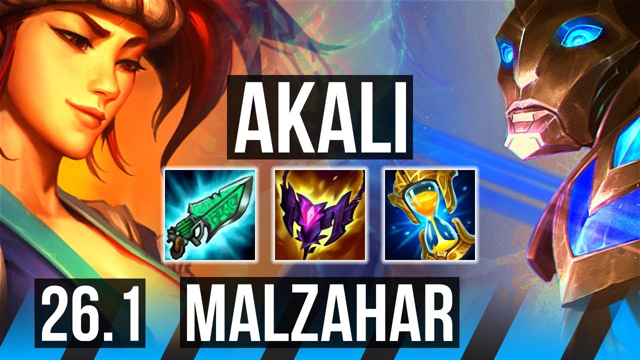 AKALI vs MALZAHAR (MID) | 46K damage | EUNE Master | 26.1