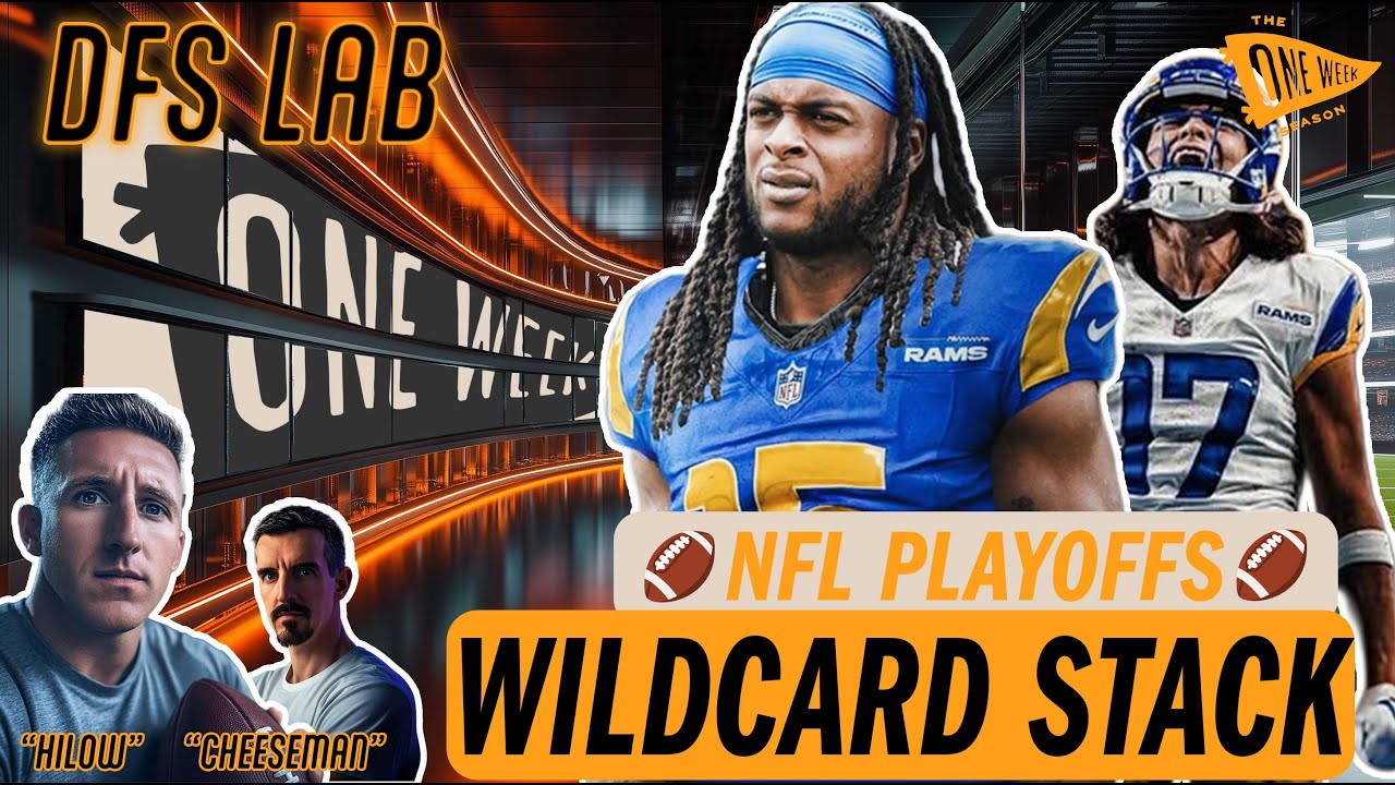 NFL Wildcard DraftKings NFL DFS TOP Plays | Sat 2-Game Slate | Rams Overstack