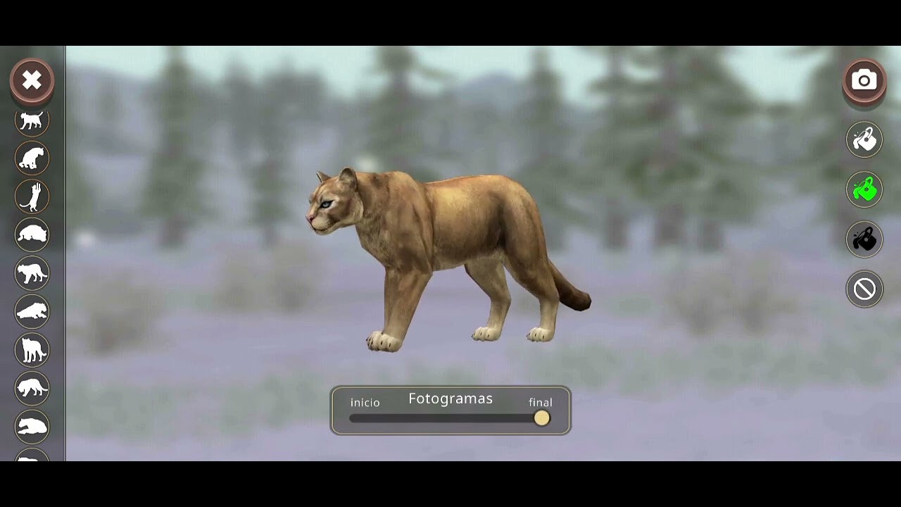 Así se ven las animaciones del Puma en cámara lenta en wildcraft 📷