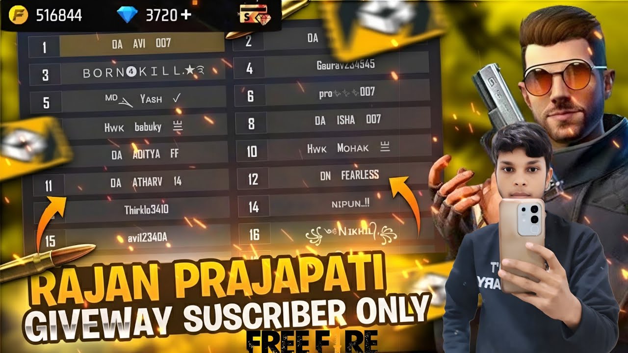 Rajan Prajapati giveway suscriber only 🤯💝
