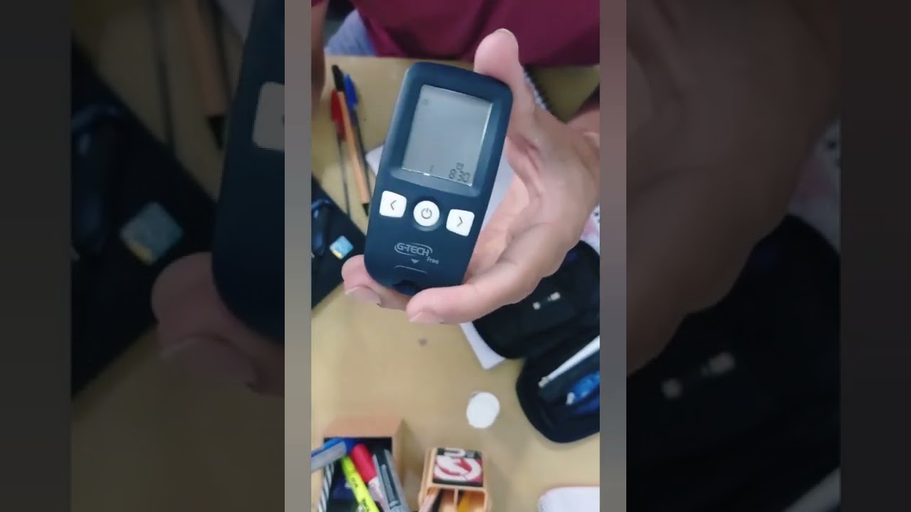 Configura&ccedil;&atilde;o do medidor de glicose G-TECHfree. c&oacute;digos de erro EEE, E1, E2, E4.