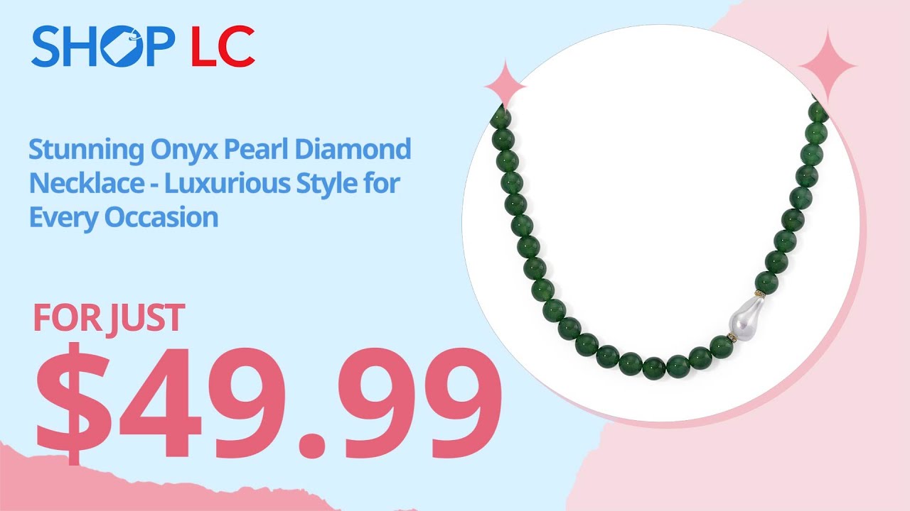 EverTrue Verde Onyx & Shell Pearl Necklace 20