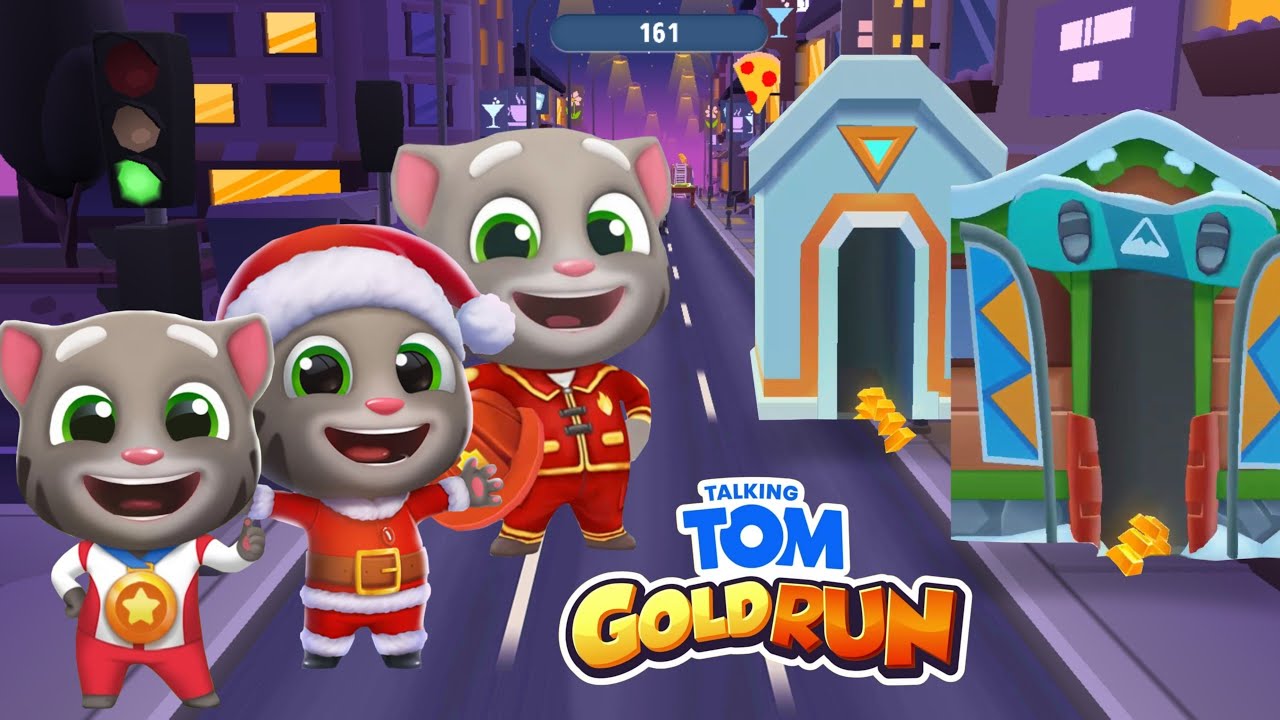 Talking Tom Gold Run - Fireman Tom vs Santa Tom vs Champion Tom // Red Skins Gameplay 2024 🎅🏃🏼‍➡️👨‍🚒