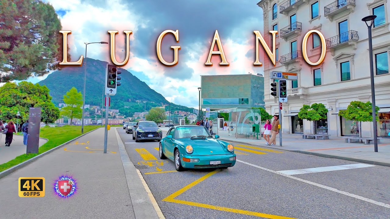 LUGANO SWITZERLAND ✨ Walking Tour in City Center Via NASSA & Lake 4K Shopping Streets