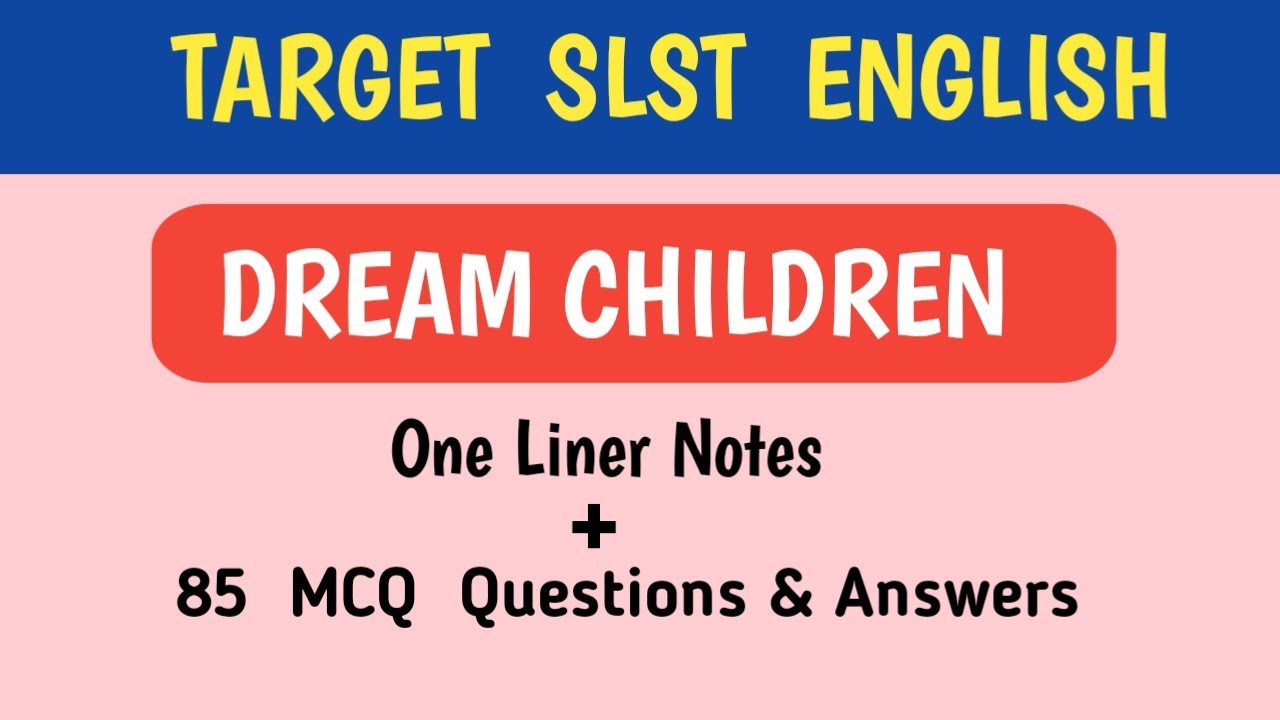 Dream Children by Charles Lamb MCQ Questions