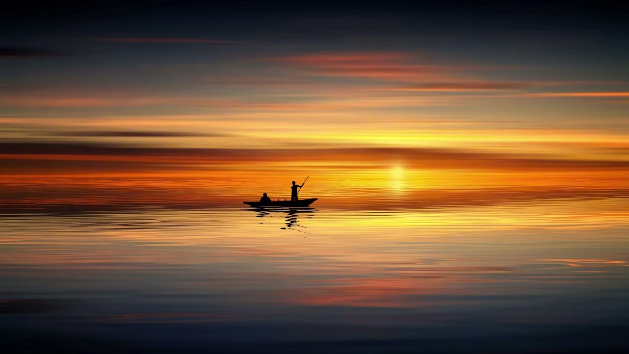 Wallpaper 4K | 1 hours | A stunning 4K sunset view of a calm, warm sea