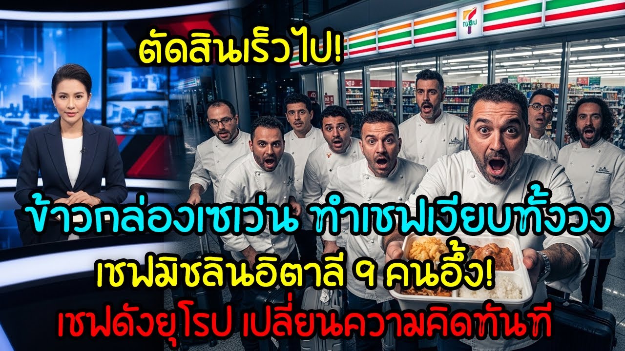 เชฟมิชลินอิตาลี 9 คนอึ้ง ข้าวกล่องไทยในร้านสะดวกซื้อ “อร่อยเกินคาด” จนต้องเปลี่ยนมุมมอง