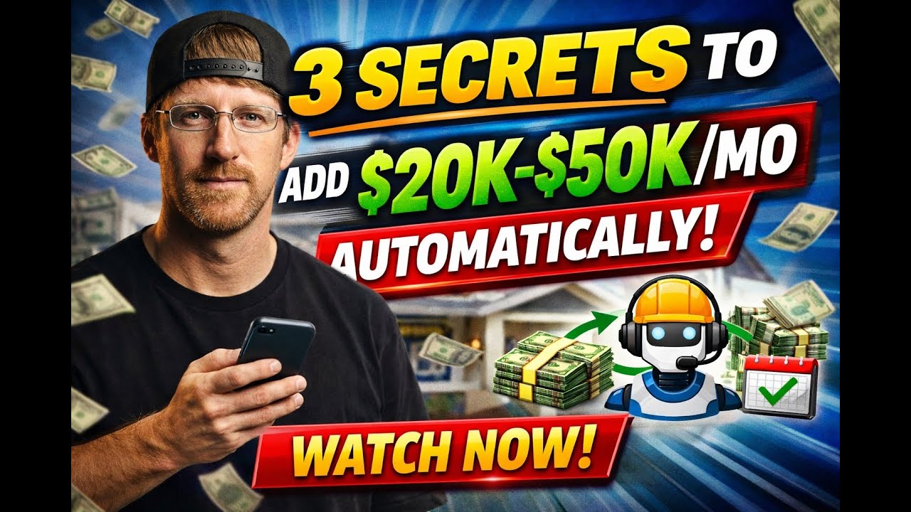LIVE REPLAY: 3 SECRETS How Contractors & Home Services Easily Add $20k $50k mo Automatically