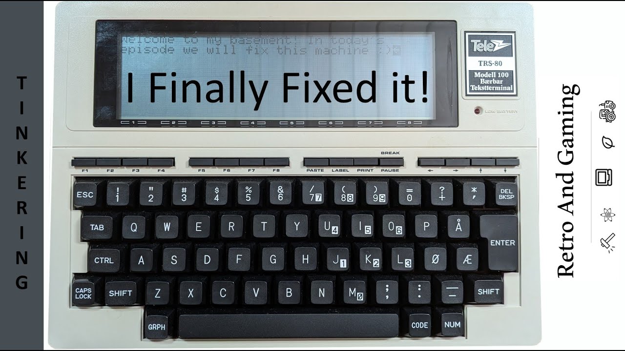 Я наконец-то починил! (TRS-80 M-100)