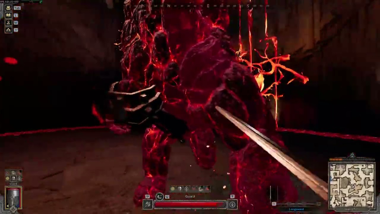Fire Colossus - Solo HR - Longsword (Parry/Riposte) | Dark and Darker