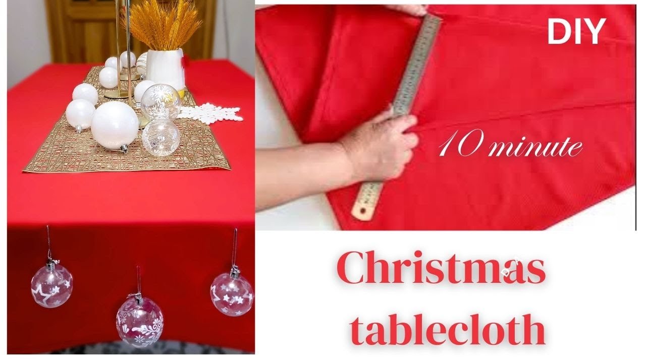 Easy 10 minutes | Sewing Christmas Tablecloth DIY