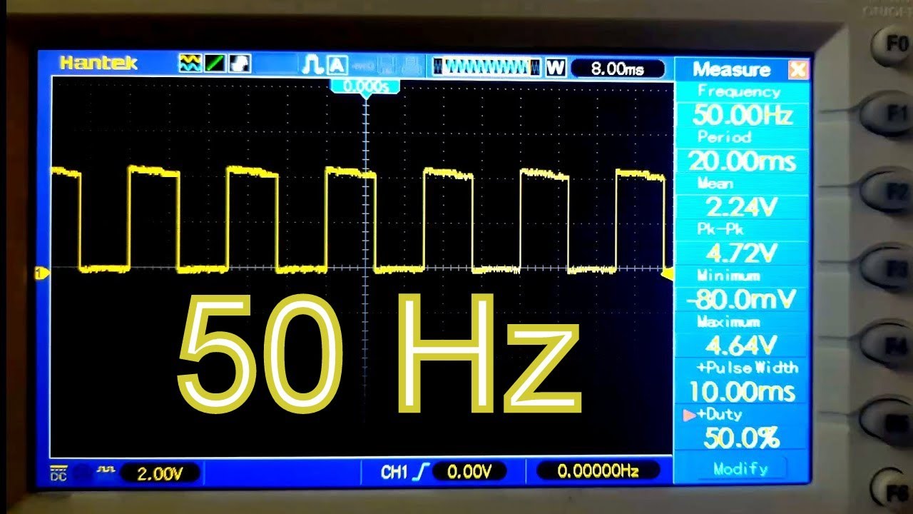 Part 3: Generate 50Hz clock pulse with crystal oscillator