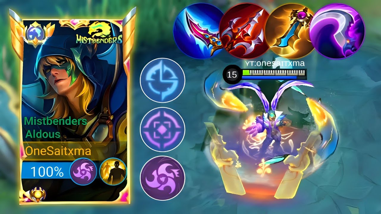 ALDOUS FULL DAMAGE BUILD AND EMBLEM TO RANK UP FASTER IN 2025 IN SOLO RANK!!!🔥 (you must try)