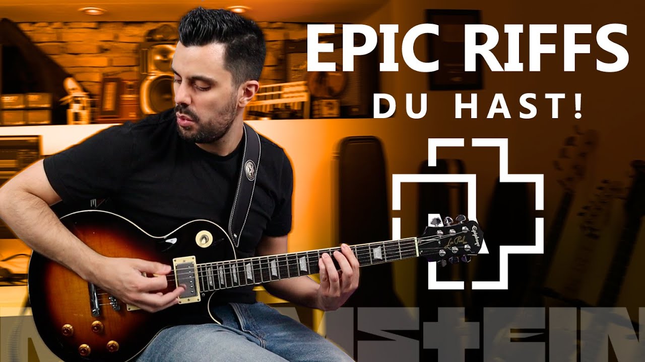 EPIC RIFFS: DU HAST Guitarra + TAB TUTORIAL | Guitar Tab | Marcos García RAMMSTEIN