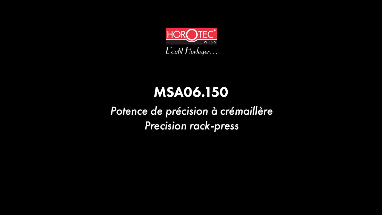 HOROTEC | MSA06.150 | PRECISION RACK-PRESS FOR CASE BACKS /CRYSTALS /BEZELS