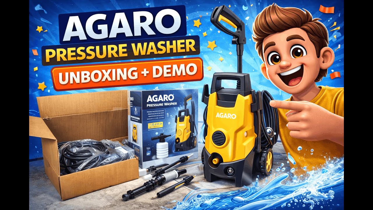 Agaro Pressure Washer Unboxing | First Look & Power Test | Agaro Pressure Washer for Home use | Demo