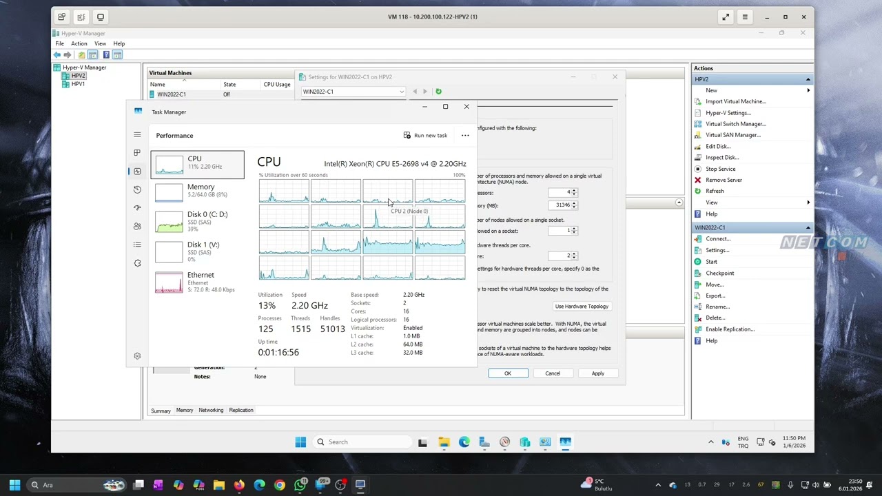 2 Windows Server 2025 Hyperv 2 Guest İşlemleri