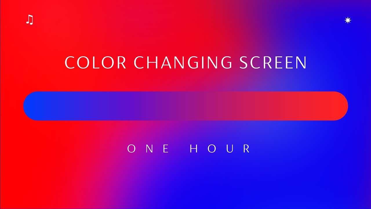 LED LIGHTS ✼ Red & Blue Smooth  Color Changing Screen ~ With Lofi Hip Hop Music ~ ONE HOUR