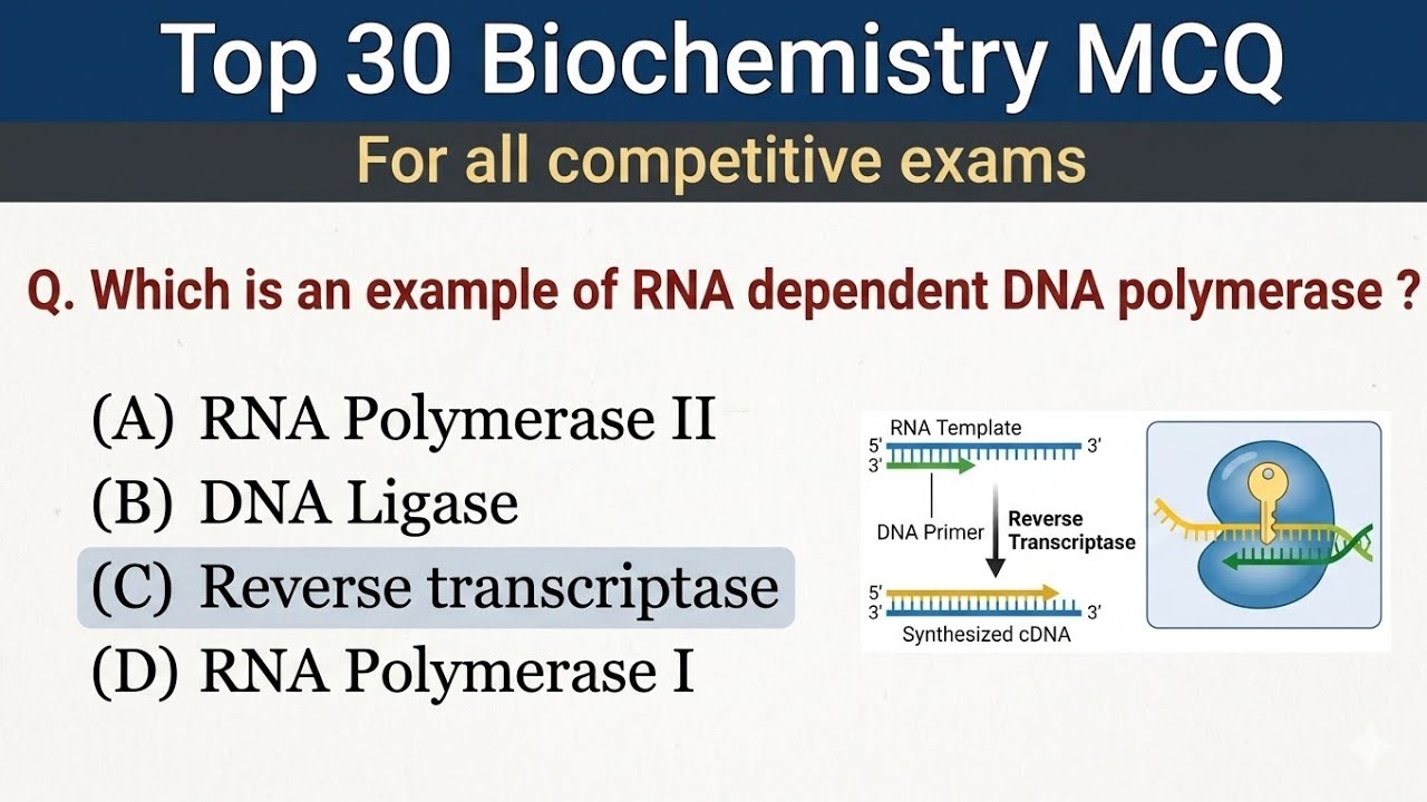 Biochemistry MCQ | 30 Most Important Questions | School of Biology