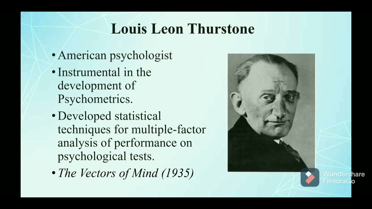 CLASSICAL THEORIES OF INTELLIGENCE : THEORY OF THURSTONE