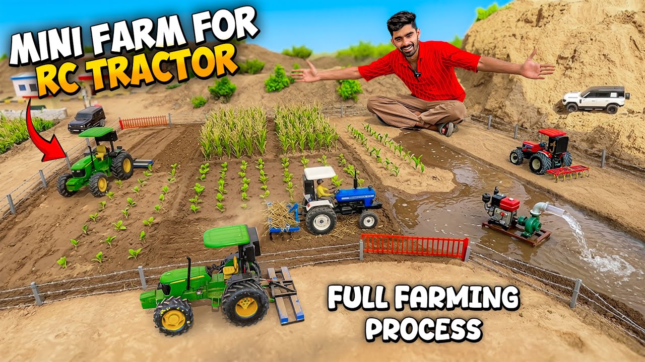 I Build a Mini Farm using Rc Tractor and grow crops 🌾🌾in mini farm 🔥🔥