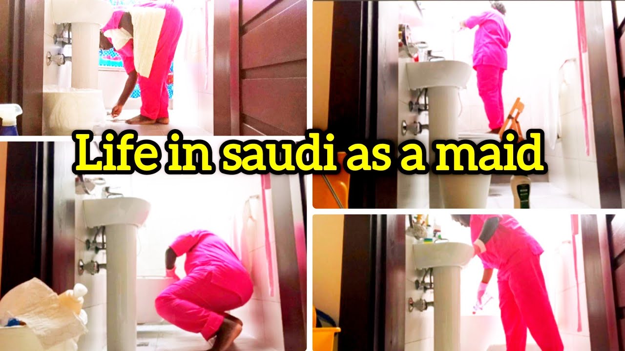 LIFE OF A UGANDAN DOMESTIC WORKER IN SAUDI ARABIA |BATHROOM CLEANING AFTER RAIN IN  SAUDIARABIA
