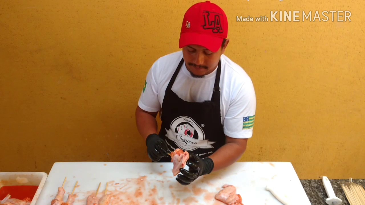 Espetinho de asinha de frango