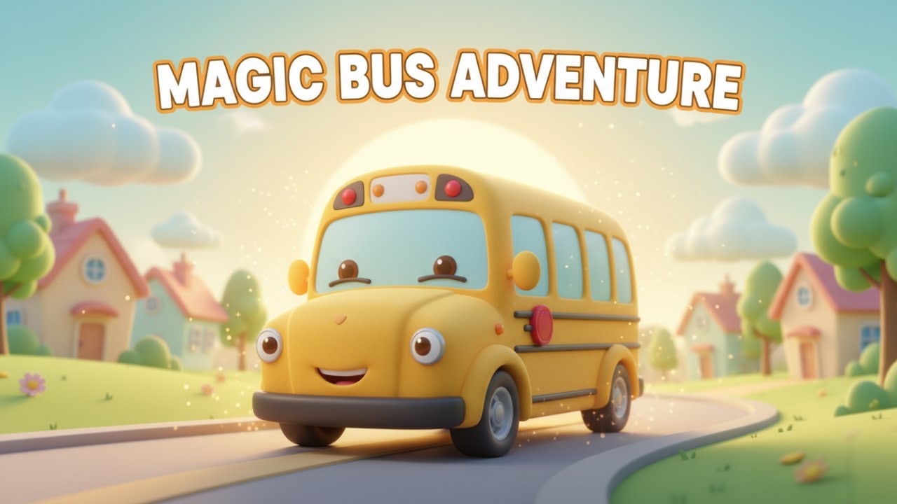 Wheels on the Bus | Rainbow Bus Adventure | Toddler Song