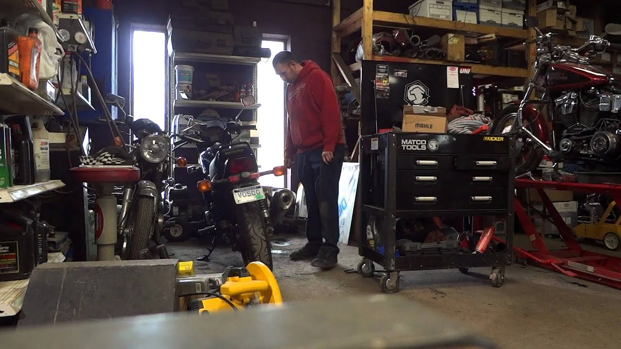 85 nighthawk 700s w/ gsxr pipe