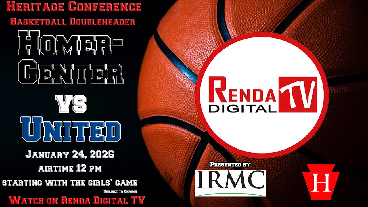 Heritage Conference Girls' and Boys' Basketball: Homer-Center vs United (01-24-26)