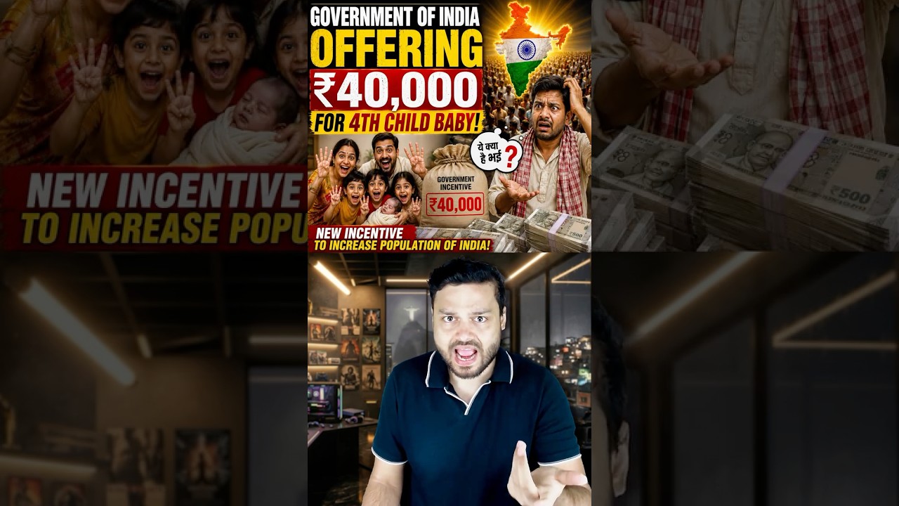 4th Baby With My Wife! Government of India's Incentive For INCREASING POPULATION #shorts